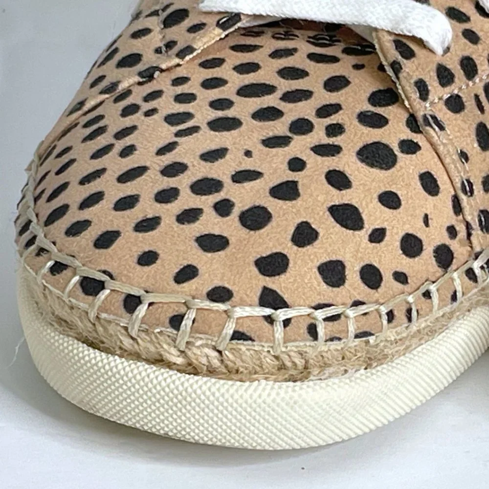 Universal‎ Thread Womens Shaelyn Espadrille Shoes Size 8 Leopard Print Lace Up